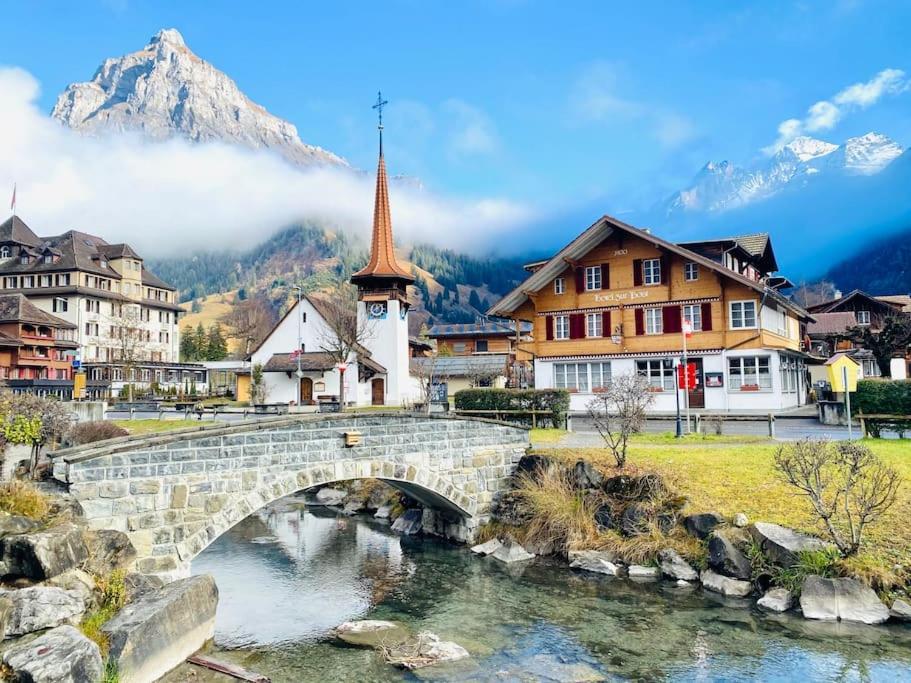 Cozy Apartment In Vintage House In Kandersteg Bagian luar foto