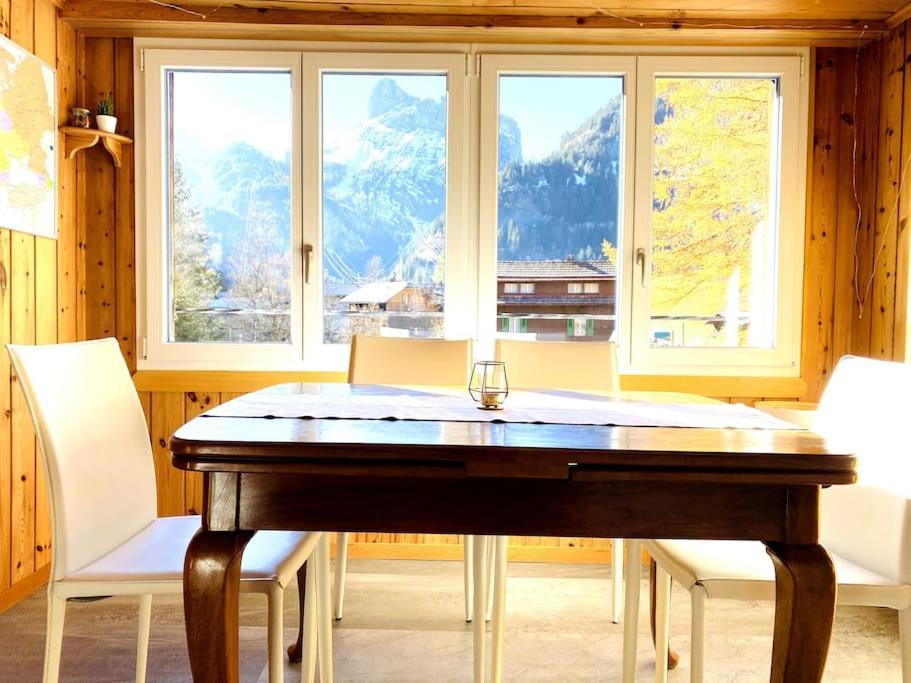 Cozy Apartment In Vintage House In Kandersteg Bagian luar foto